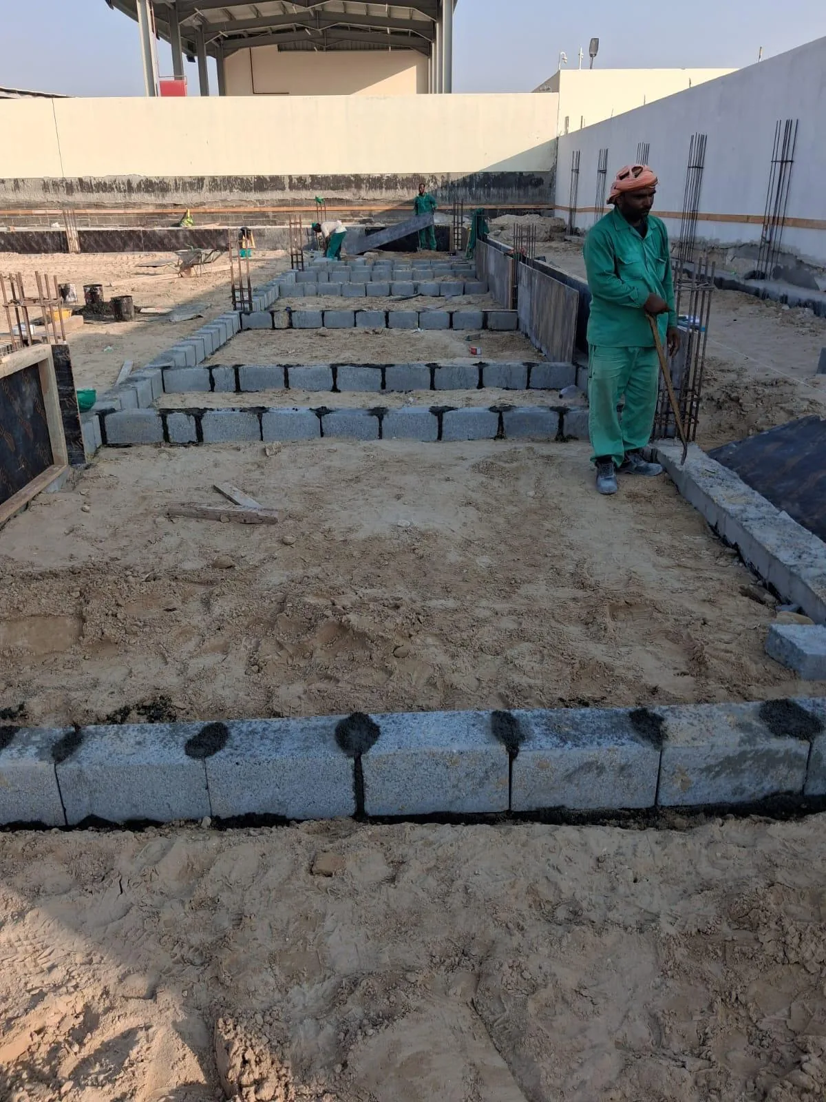 Al Layyan Gas Trading Warehouse Plinth Blockwork — Abu Ali Group
